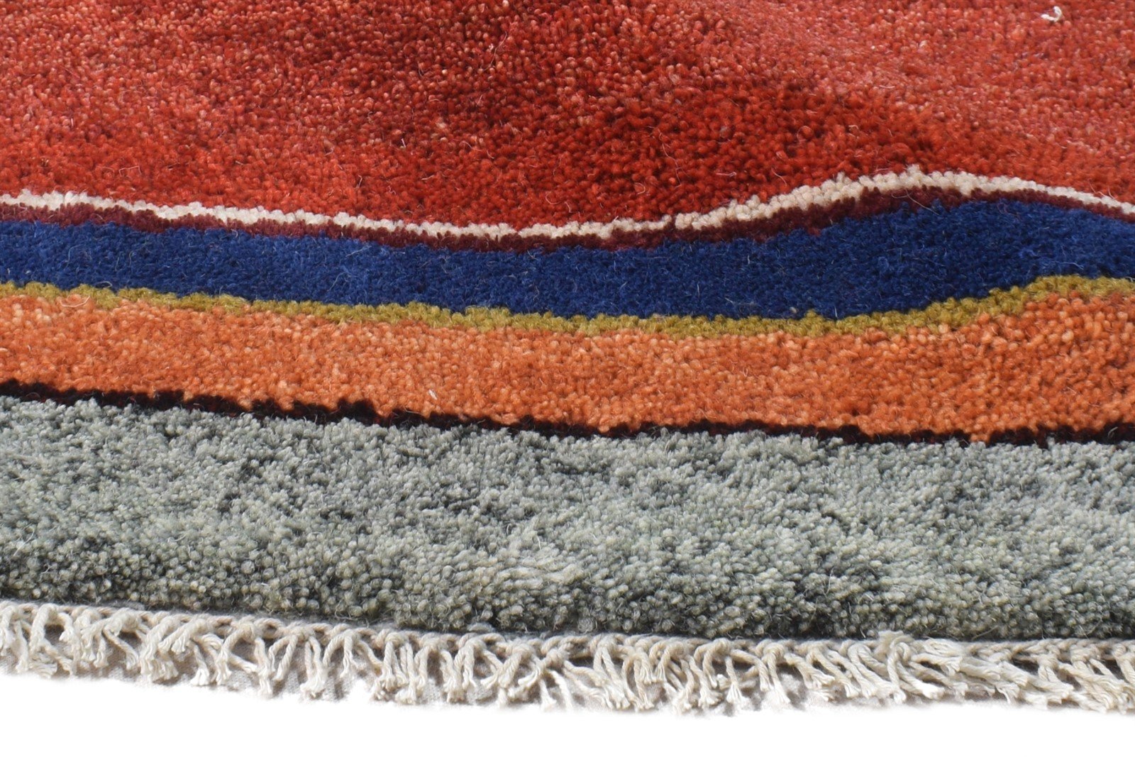 Rust Wool Rug 1' X 2' Southwestern Hand Knotted American Tribal Small Carpet 7865057869973