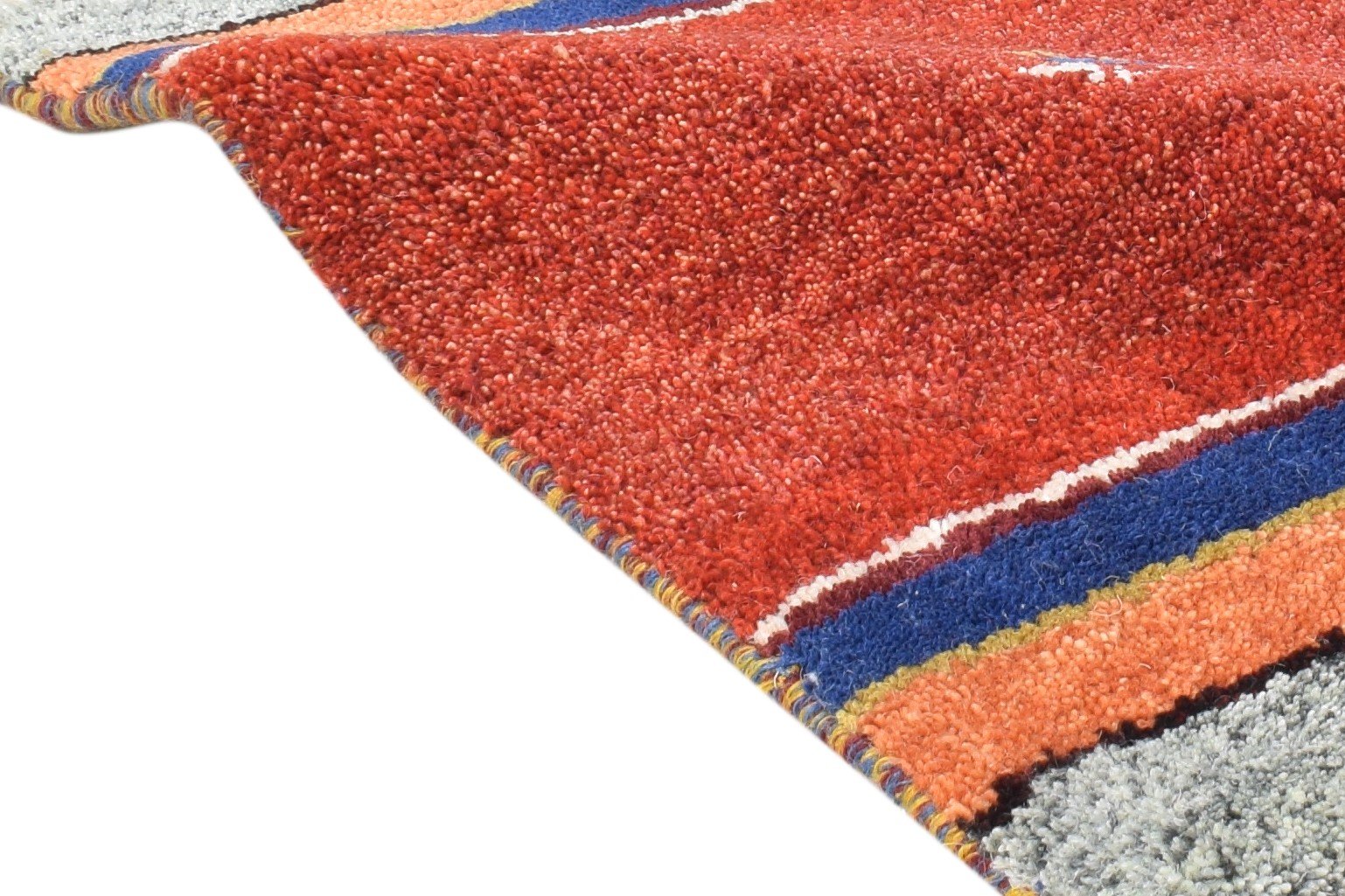 Rust Wool Rug 1' X 2' Southwestern Hand Knotted American Tribal Small Carpet 7865057869973