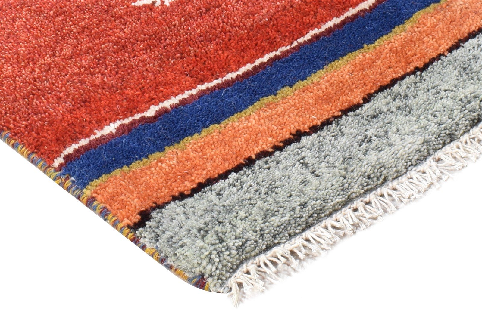 Rust Wool Rug 1' X 2' Southwestern Hand Knotted American Tribal Small Carpet 7865057869973