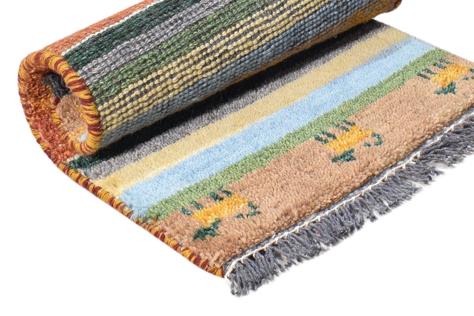 Rust Wool Rug 1' X 2' Southwestern Hand Knotted American Tribal Small Carpet 7864556421269