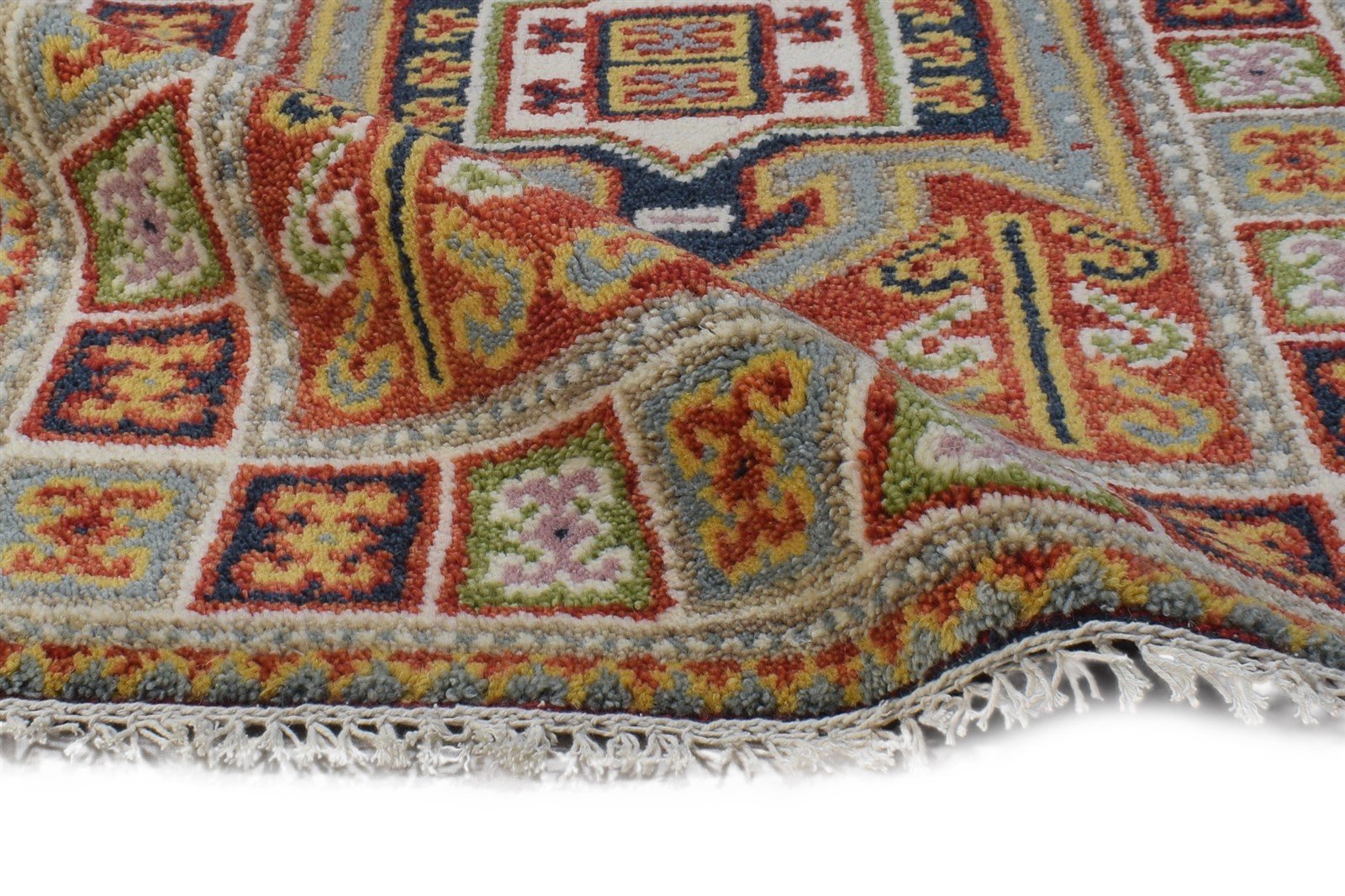 Rust Wool Rug 2' X 3' Persian Hand Knotted Kazak Oriental Small Carpet 7864503271573
