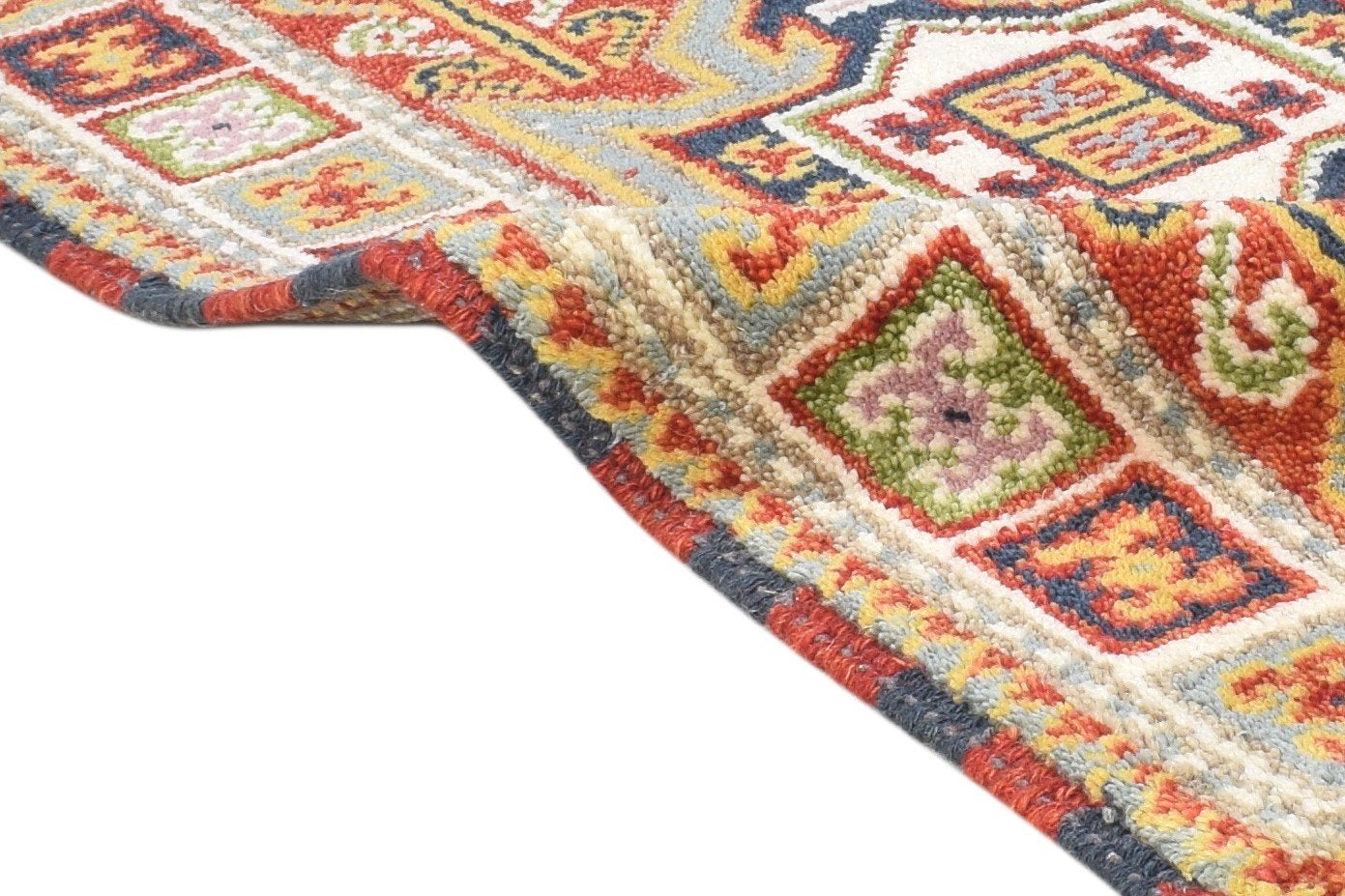 Rust Wool Rug 2' X 3' Persian Hand Knotted Kazak Oriental Small Carpet 7864503271573