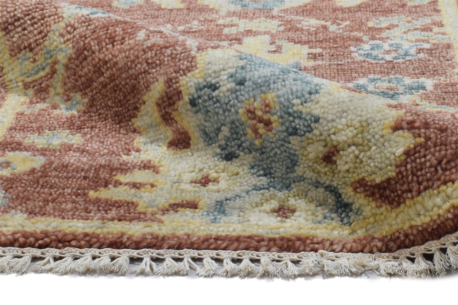 Rust Wool Rug 2' X 3' Persian Hand Knotted Oushak Oriental Small Carpet 7864326979733