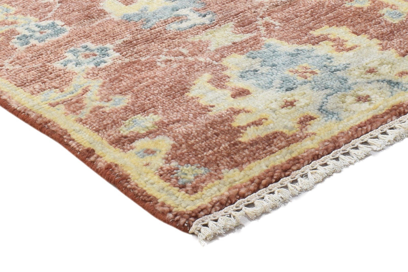 Rust Wool Rug 2' X 3' Persian Hand Knotted Oushak Oriental Small Carpet 7864326979733