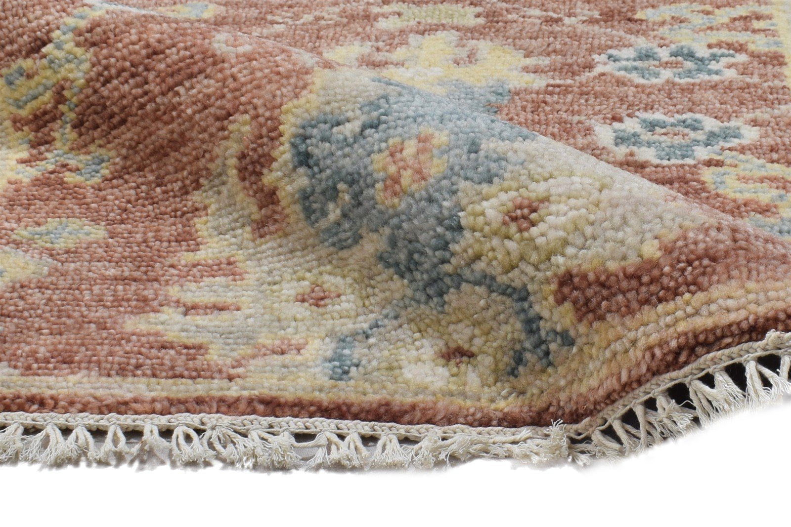 Rust Wool Rug 2' X 3' Persian Hand Knotted Oushak Oriental Small Carpet 7864326815893