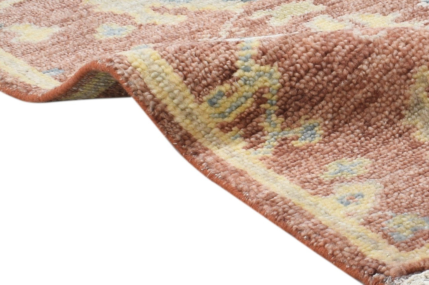 Rust Wool Rug 2' X 3' Persian Hand Knotted Oushak Oriental Small Carpet 7864326815893