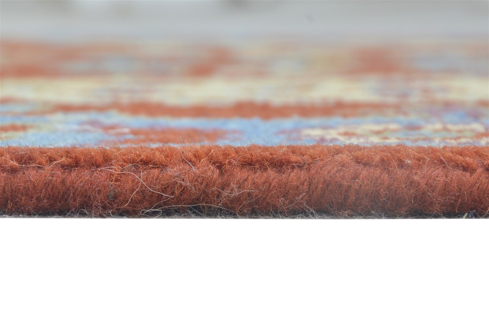 Rust Wool Rug 3' X 5' Persian Hand Knotted Mughal Oriental Small Carpet 7865093259413