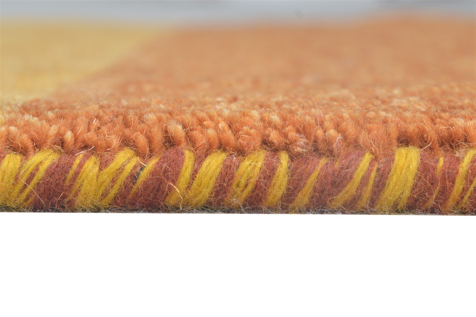 Rust Wool Rug 3' X 7' Southwestern Hand Knotted Gabbeh Striped Small Runner 7865065570453