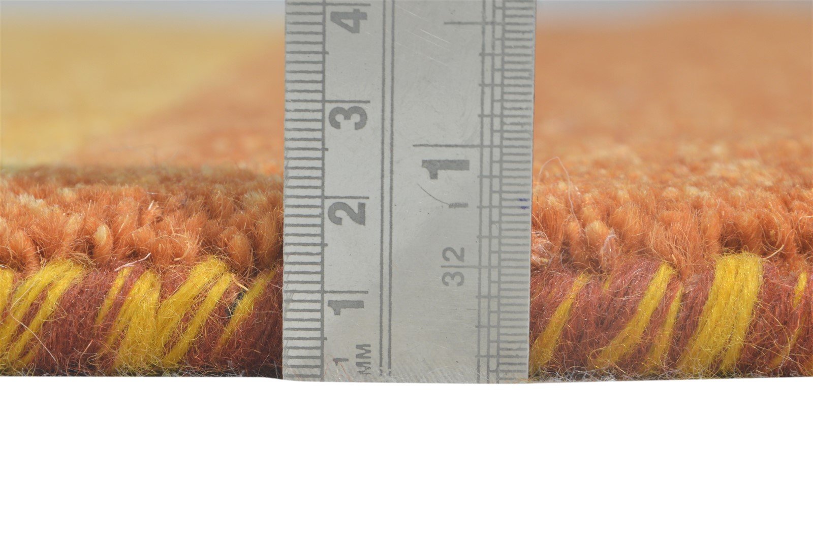 Rust Wool Rug 3' X 7' Southwestern Hand Knotted Gabbeh Striped Small Runner 7865065570453