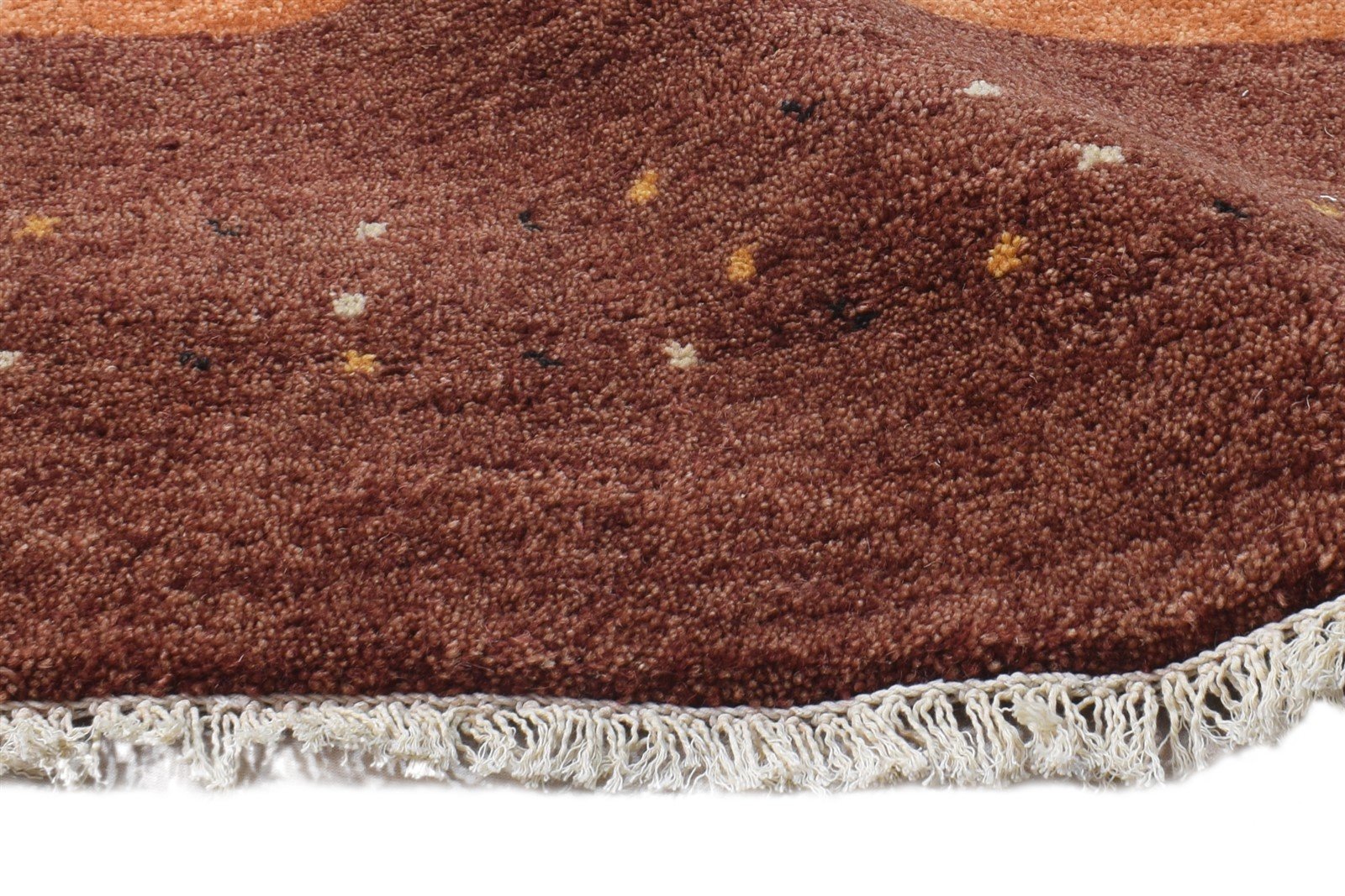 Rust Wool Rug 3' X 8' Southwestern Hand Knotted Gabbeh Striped Small Runner 7865065767061
