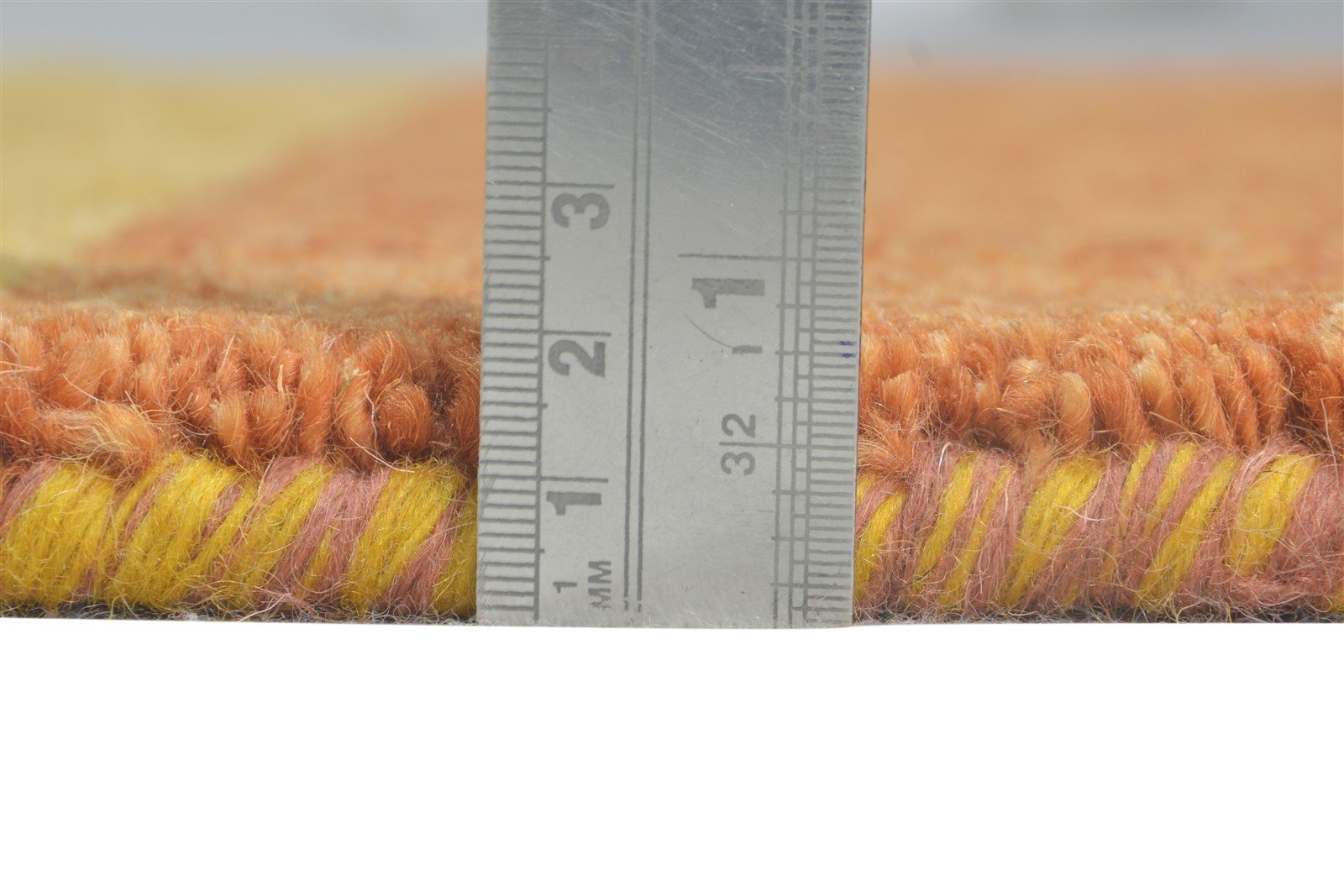 Rust Wool Rug 3' X 8' Southwestern Hand Knotted Gabbeh Striped Small Runner 7865065767061