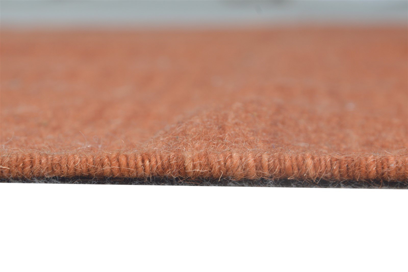 Rust Wool Rug 4' X 6' Modern Dhurrie Scandinavian Solid Room Size Carpet 7865142739093