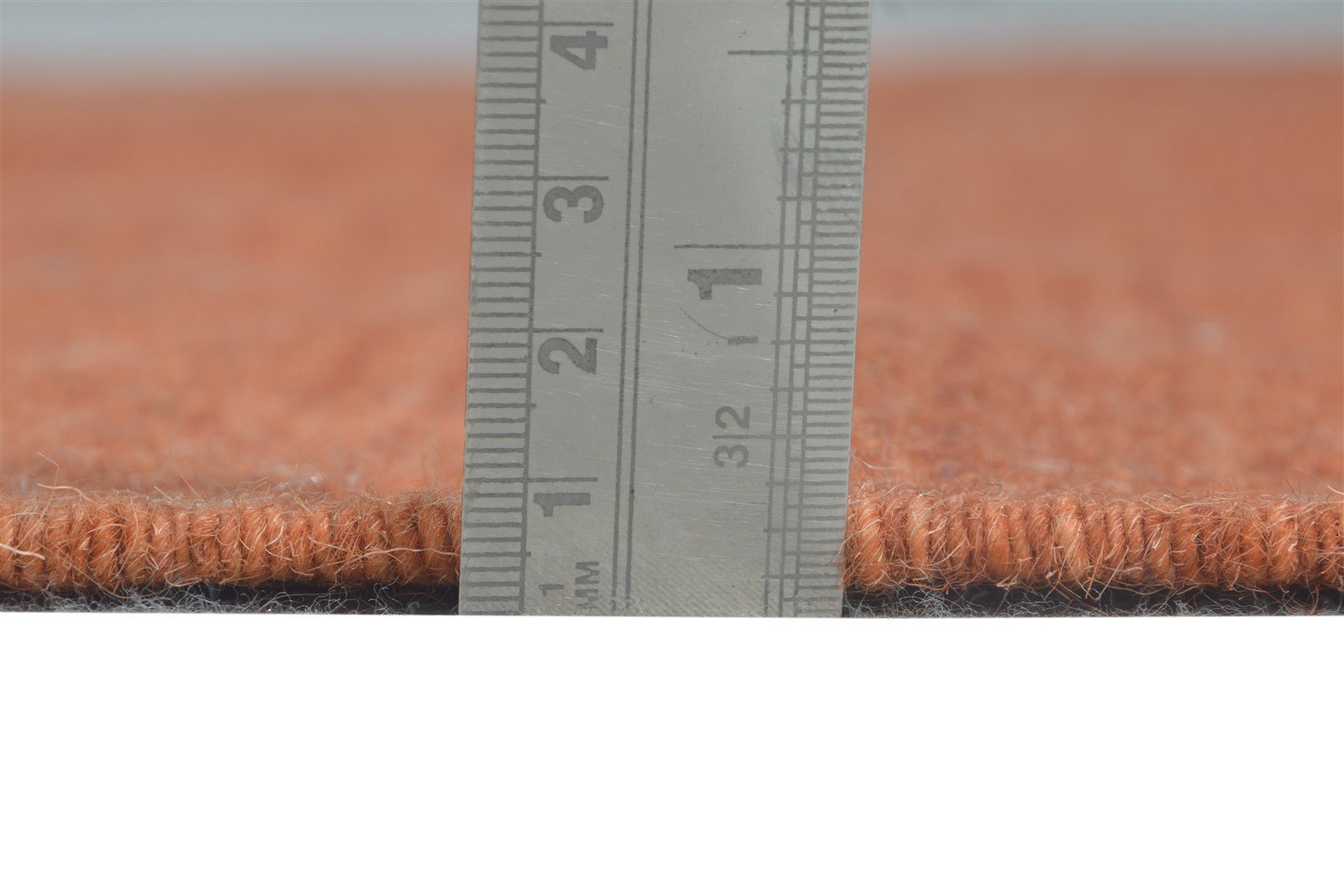 Rust Wool Rug 4' X 6' Modern Dhurrie Scandinavian Solid Room Size Carpet 7865142739093