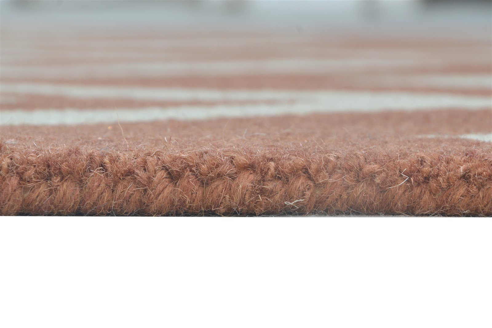 Rust Wool Rug 4' X 6' Modern Hand Tufted Scandinavian Chevron Room Size Carpet 7864306466965