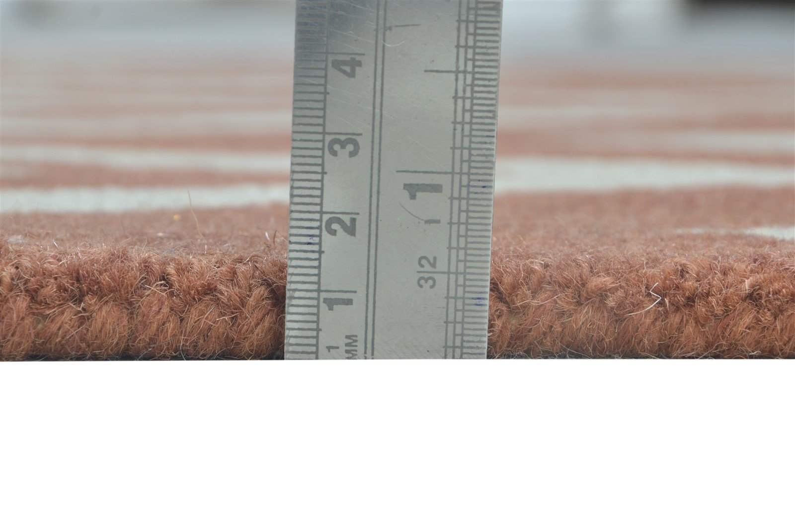 Rust Wool Rug 4' X 6' Modern Hand Tufted Scandinavian Chevron Room Size Carpet 7864306466965