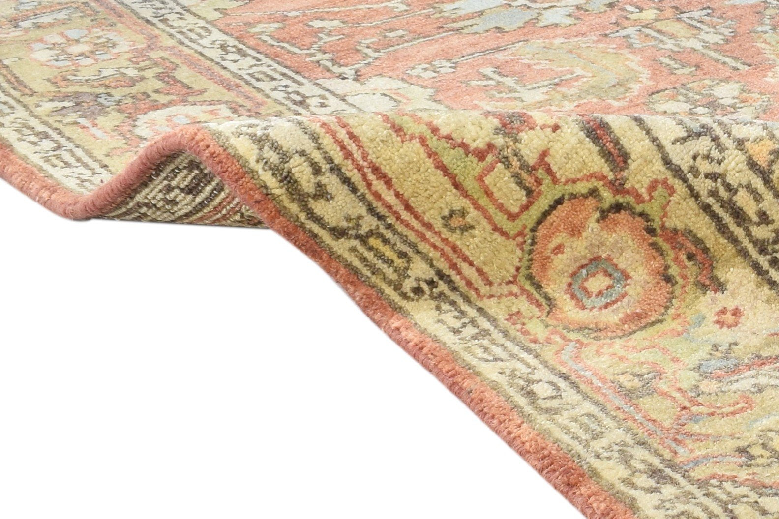 Rust Wool Rug 4' X 6' Persian Hand Knotted Mughal Oriental Room Size Carpet 7864997150869
