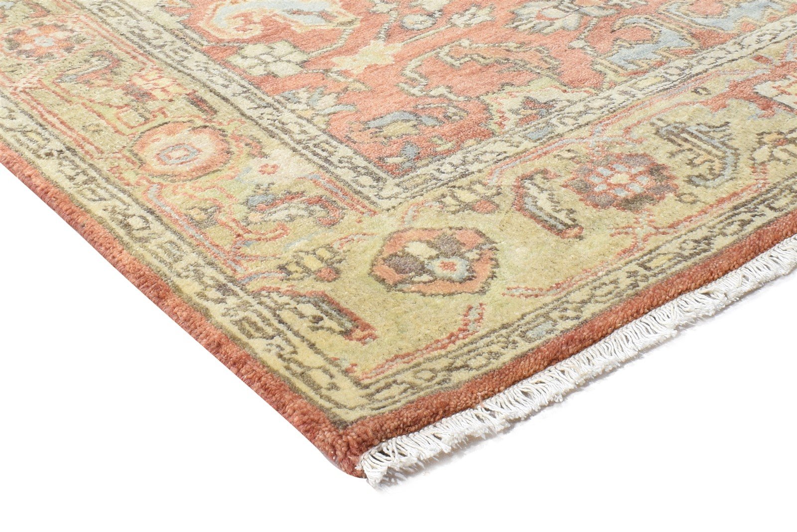 Rust Wool Rug 4' X 6' Persian Hand Knotted Mughal Oriental Room Size Carpet 7864997150869