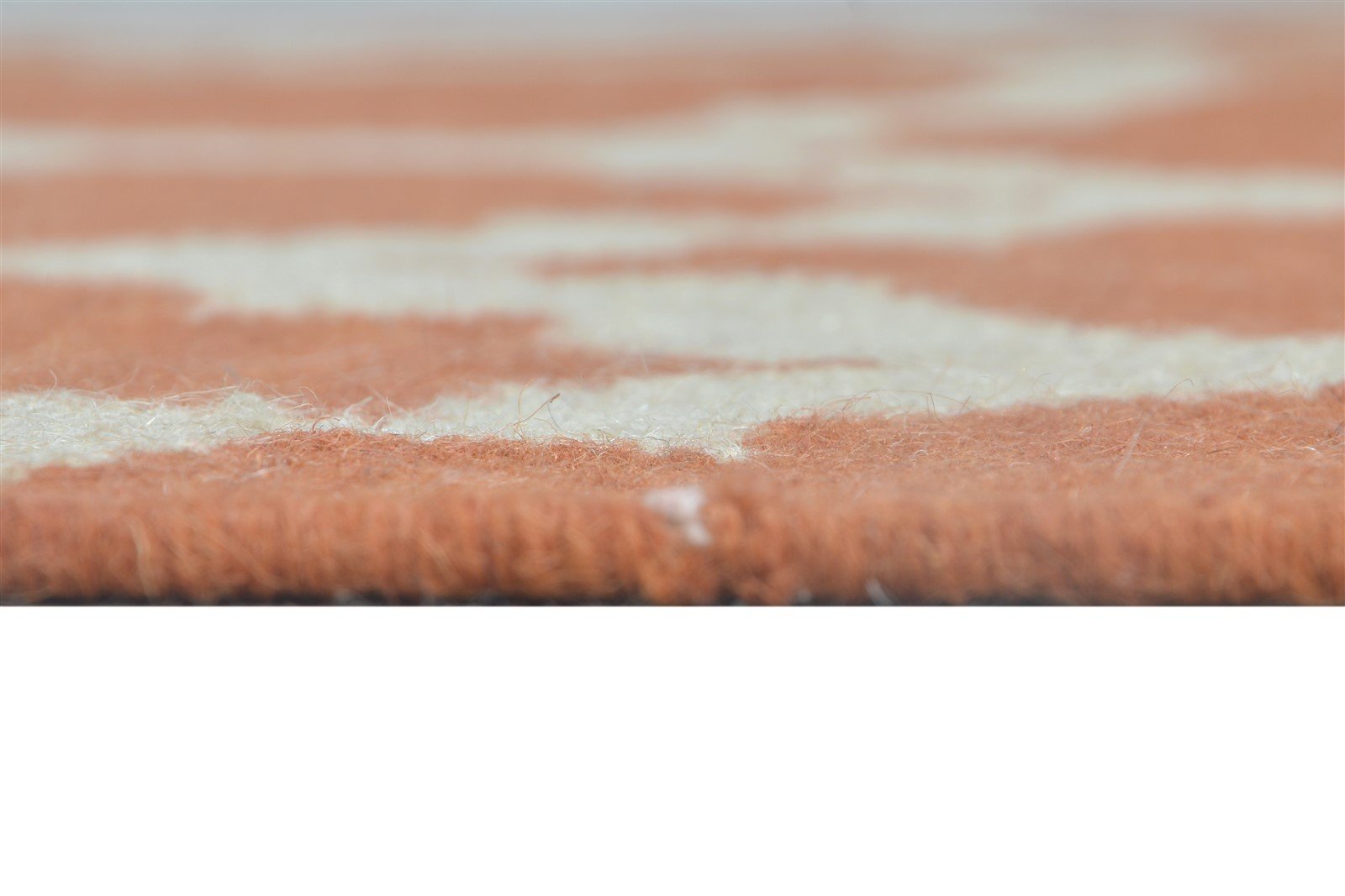 Rust Wool Rug 5' X 8' Modern Dhurrie Moroccan Trellis Room Size Carpet 7864384782485