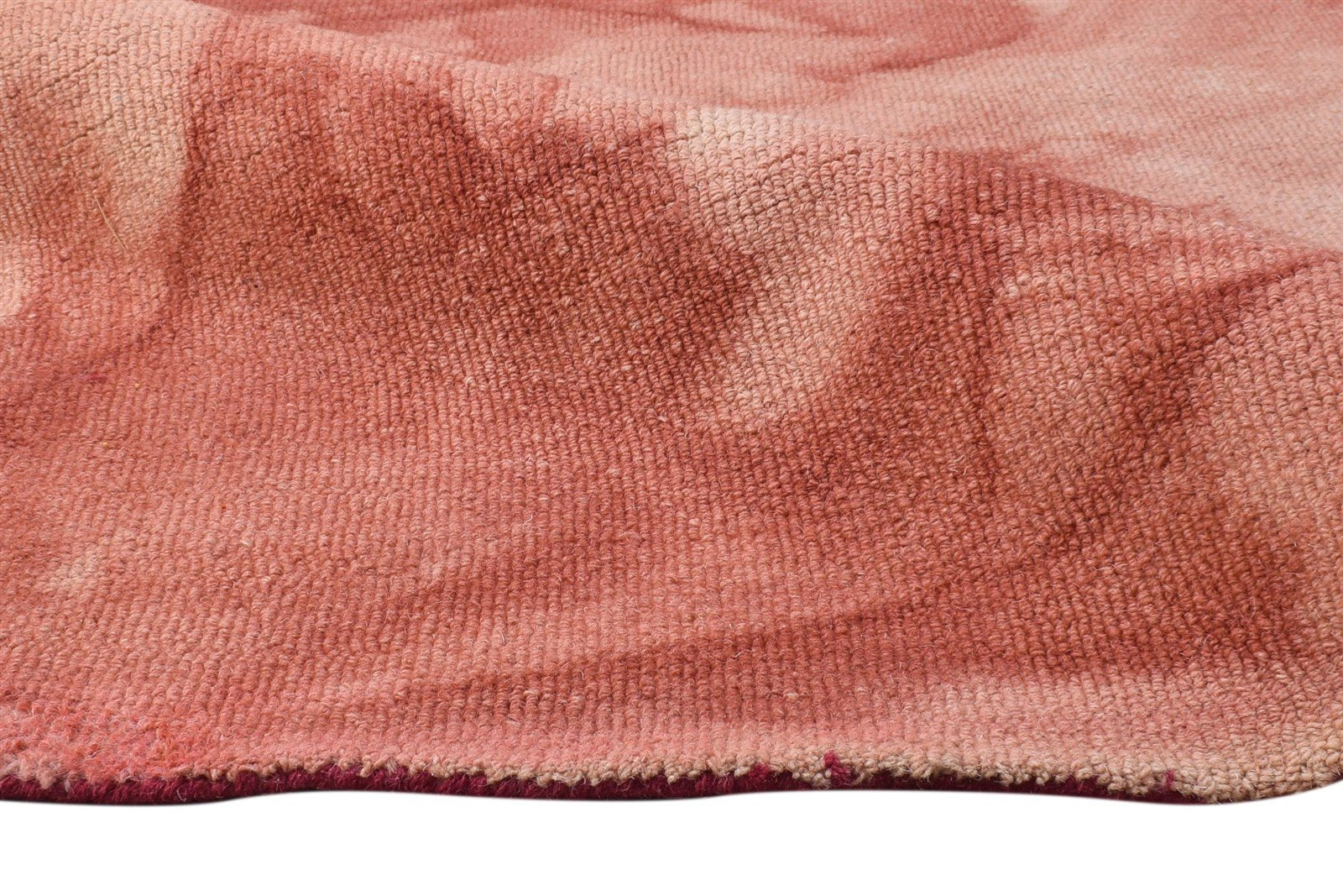 Rust Wool Rug 5' X 8' Modern Hand Tufted Shibori Tie Dye Room Size Carpet 7865257328789