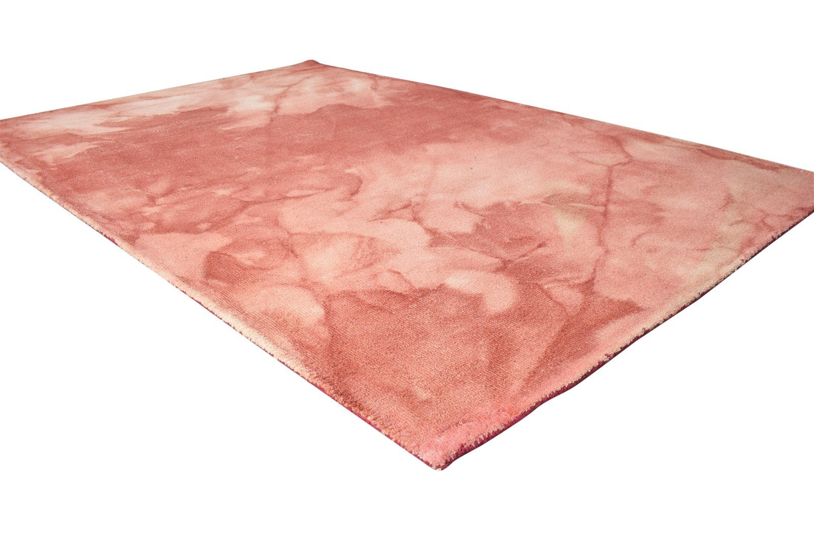 Rust Wool Rug 5' X 8' Modern Hand Tufted Shibori Tie Dye Room Size Carpet 7865257328789