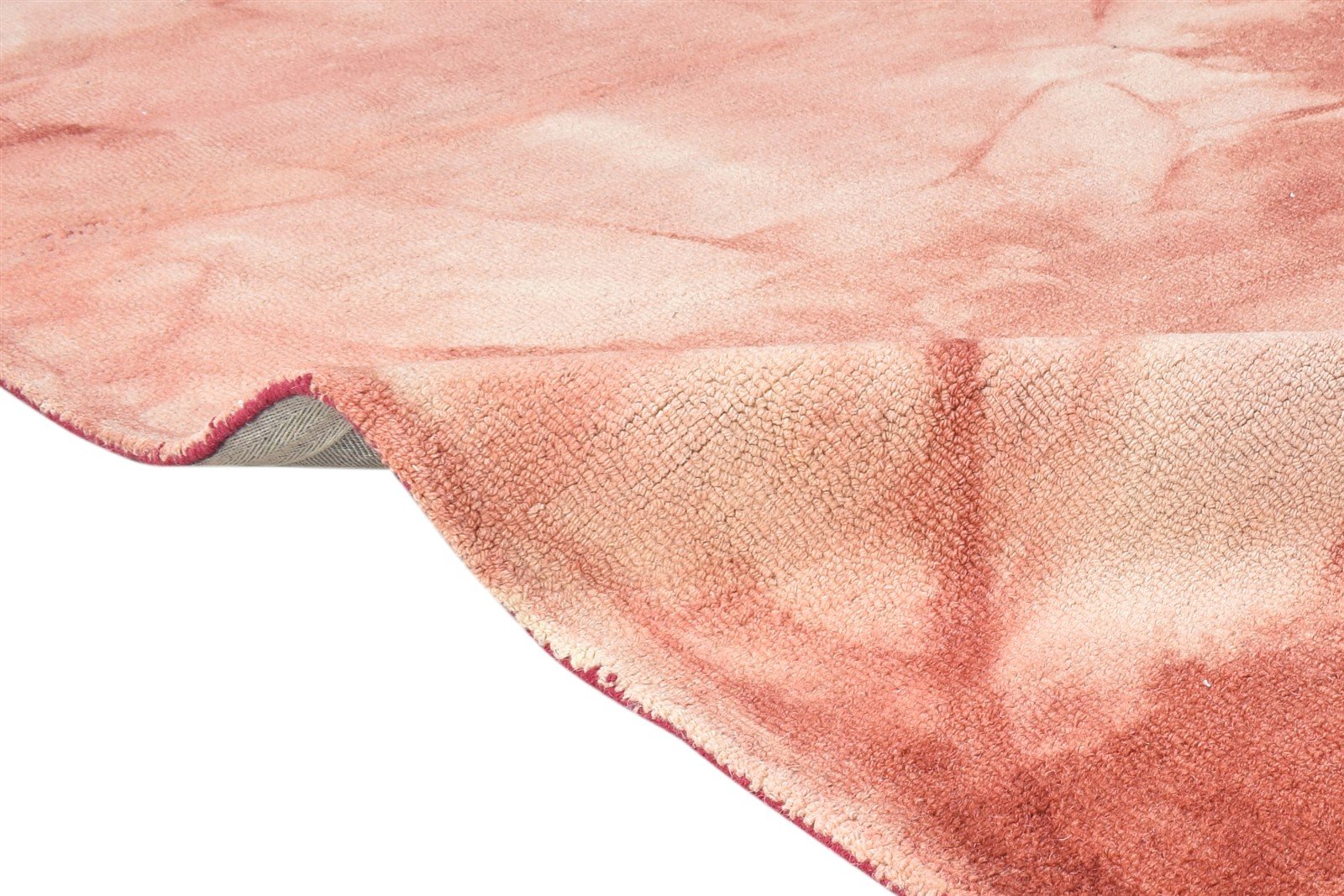 Rust Wool Rug 5' X 8' Modern Hand Tufted Shibori Tie Dye Room Size Carpet 7865258705045