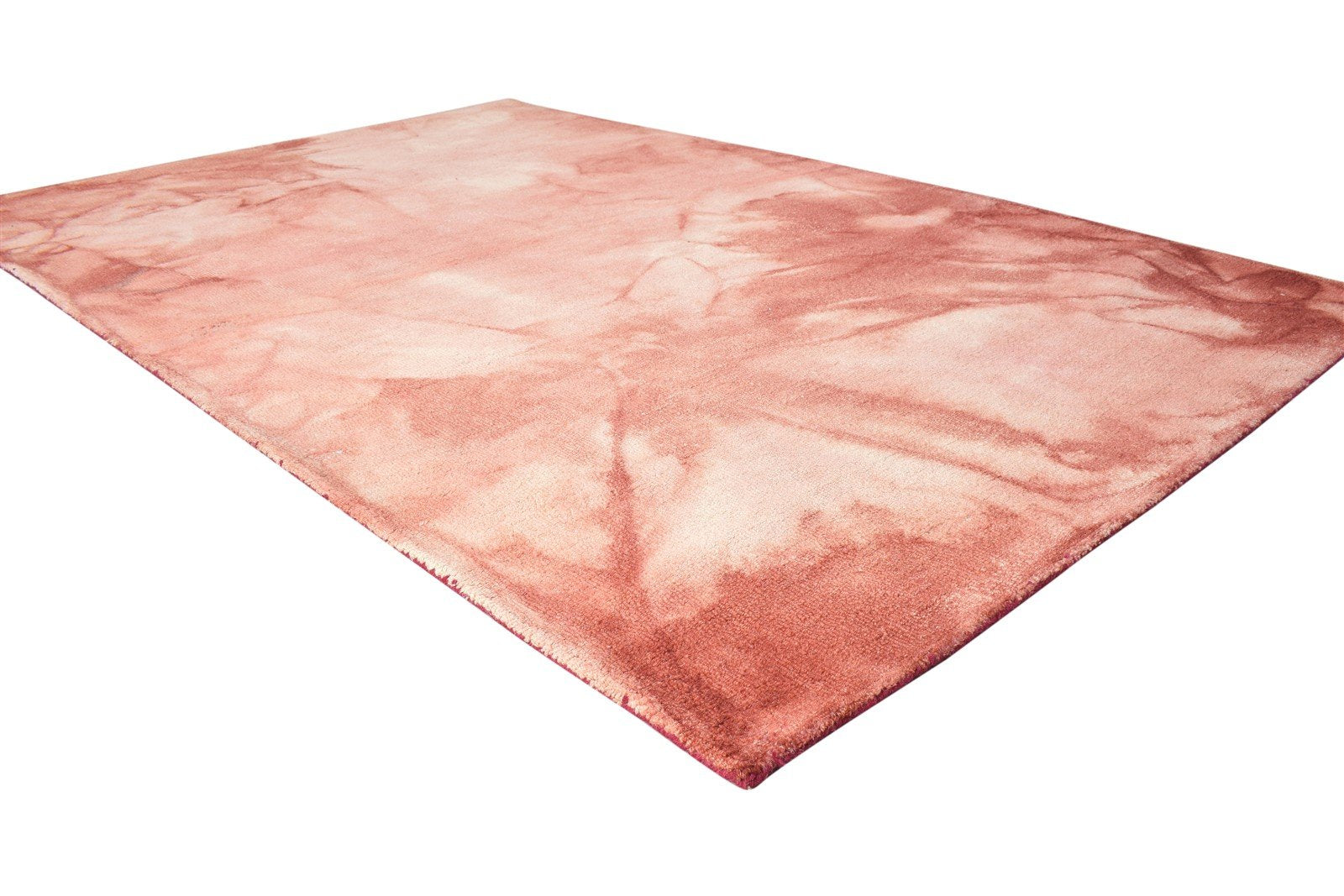 Rust Wool Rug 5' X 8' Modern Hand Tufted Shibori Tie Dye Room Size Carpet 7865258705045