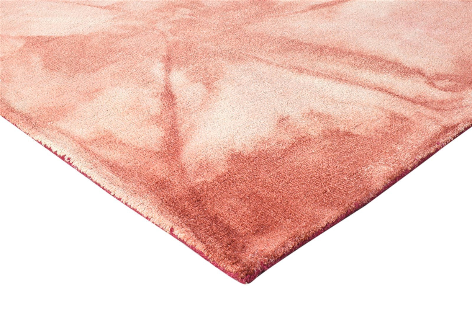 Rust Wool Rug 5' X 8' Modern Hand Tufted Shibori Tie Dye Room Size Carpet 7865258705045