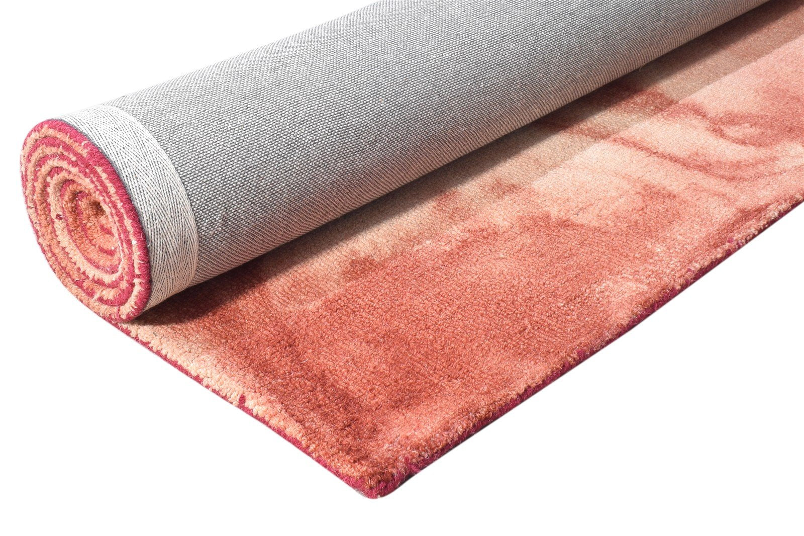Rust Wool Rug 5' X 8' Modern Hand Tufted Shibori Tie Dye Room Size Carpet 7865258705045