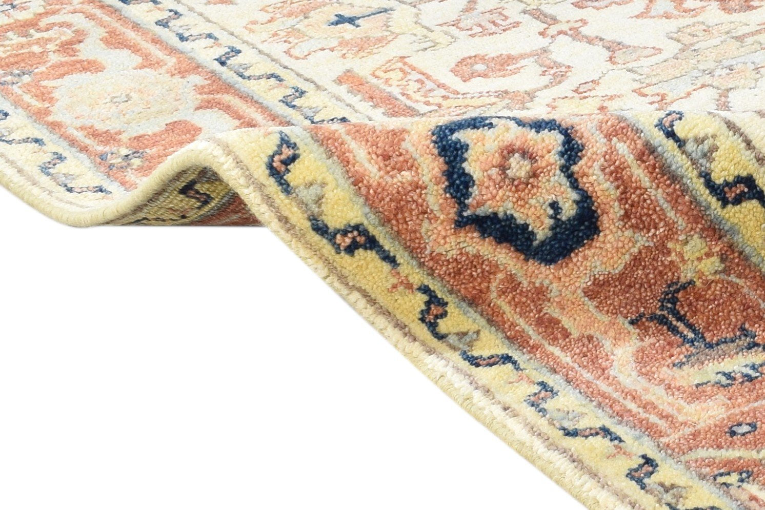 Rust Wool Rug 6' X 6' Persian Hand Knotted Nain Oriental Room Size Carpet 7864996659349
