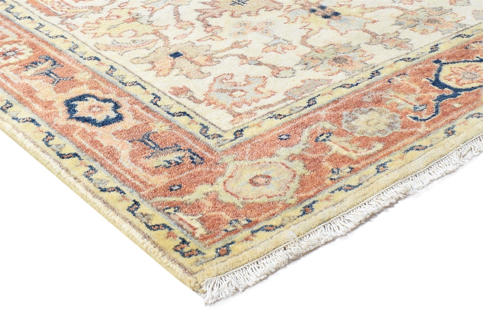 Rust Wool Rug 6' X 6' Persian Hand Knotted Nain Oriental Room Size Carpet 7864996659349