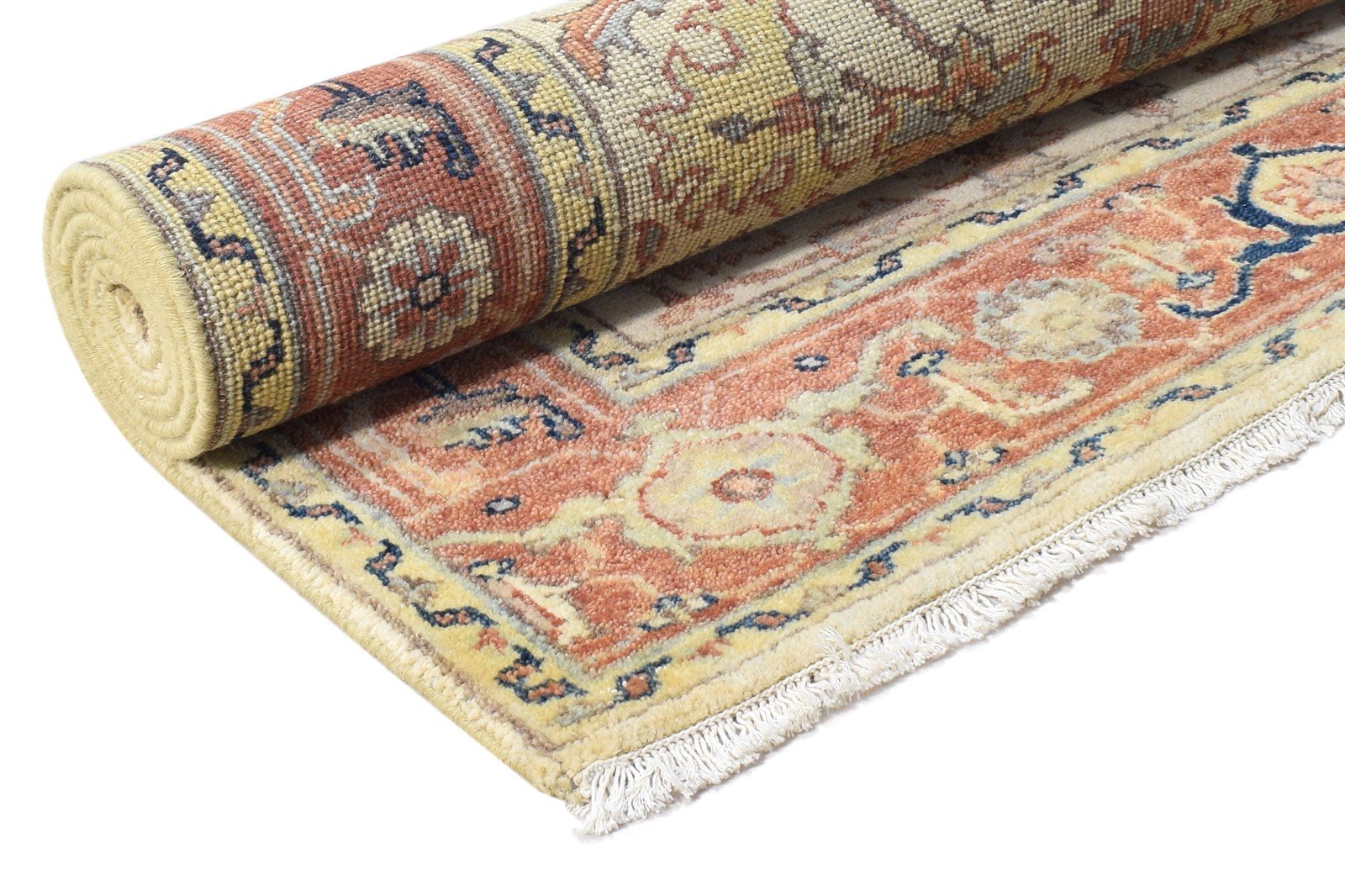 Rust Wool Rug 6' X 6' Persian Hand Knotted Nain Oriental Room Size Carpet 7864996659349