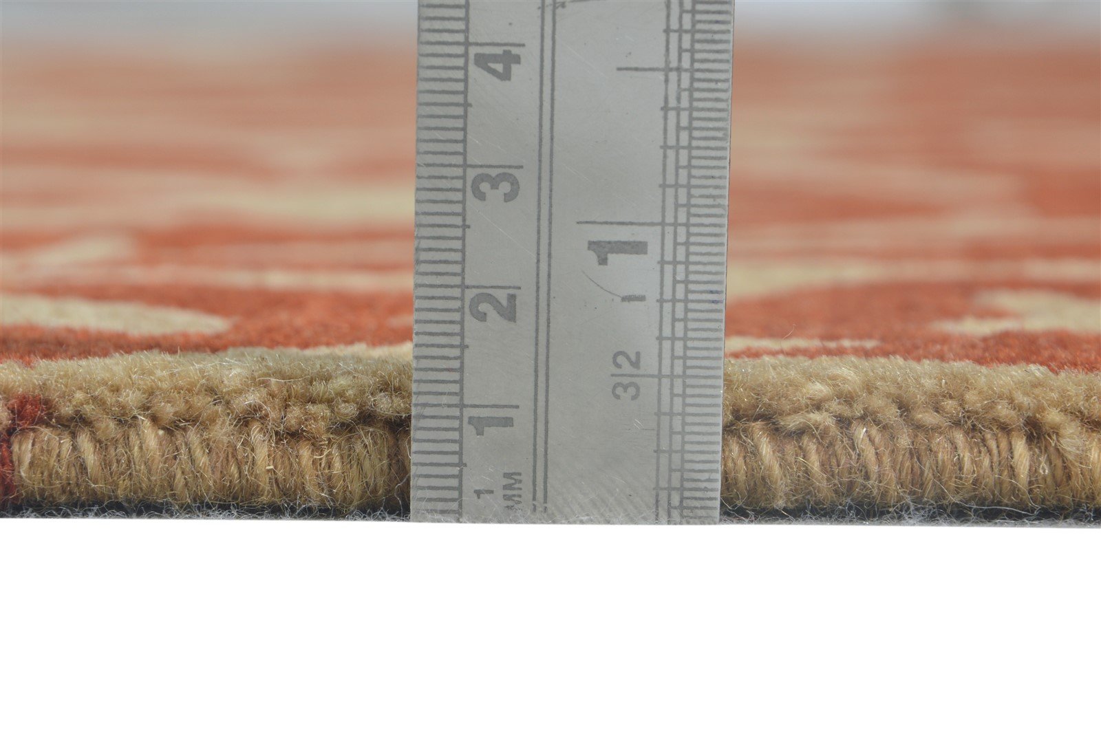 Rust Wool Rug 6' X 9' Modern Hand Knotted European Damask Large Carpet 7865095913621