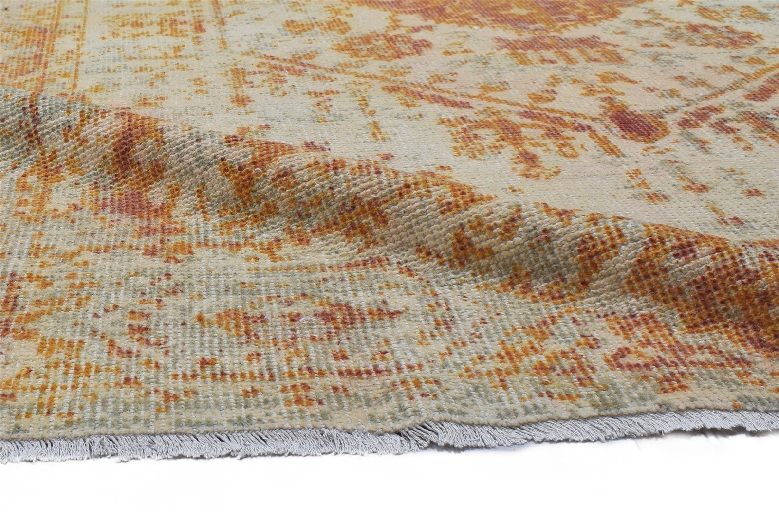 Rust Wool Rug 6X9 Persian Hand Knotted Heriz-Indian Oriental Room Size Carpet 7864107630741