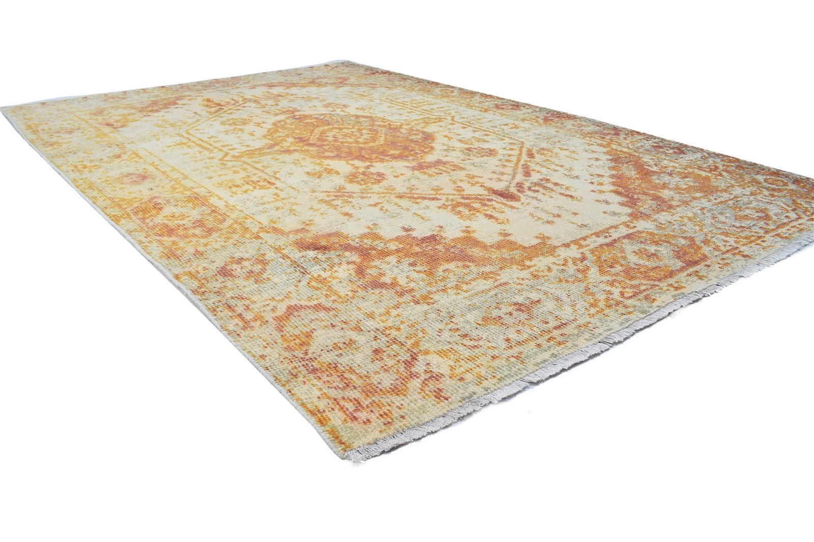 Rust Wool Rug 6X9 Persian Hand Knotted Heriz-Indian Oriental Room Size Carpet 7864107630741