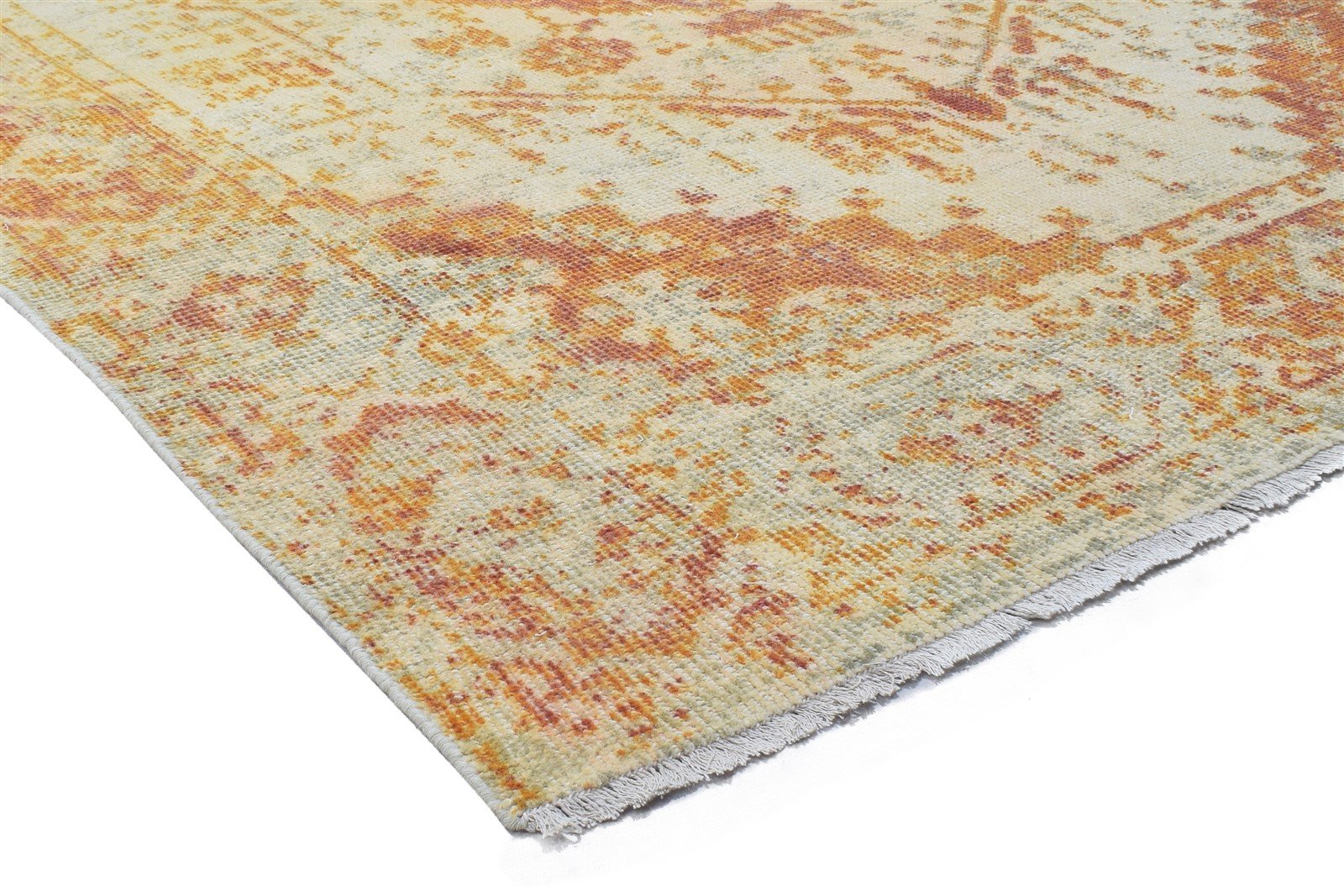 Rust Wool Rug 6X9 Persian Hand Knotted Heriz-Indian Oriental Room Size Carpet 7864107630741