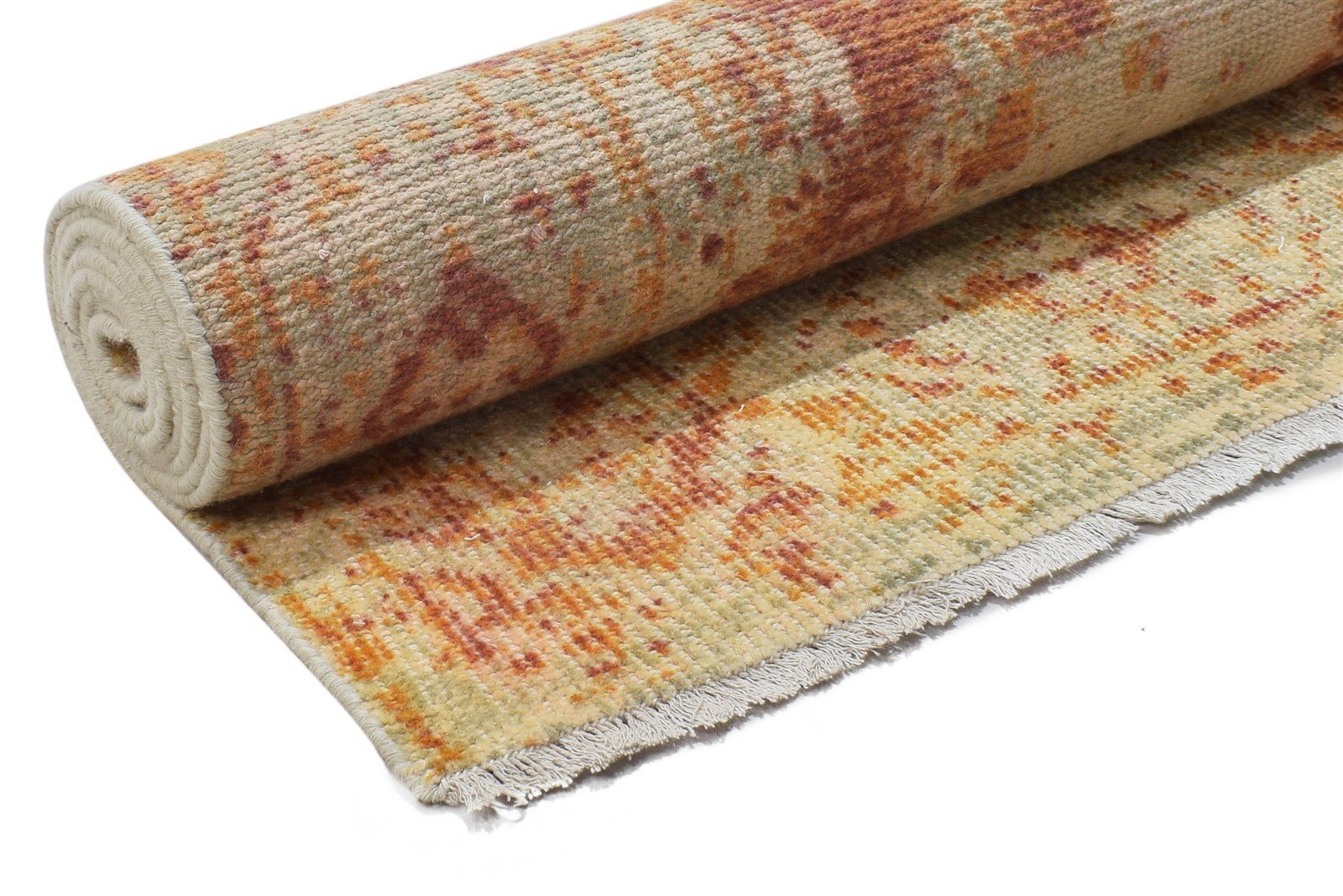 Rust Wool Rug 6X9 Persian Hand Knotted Heriz-Indian Oriental Room Size Carpet 7864107630741
