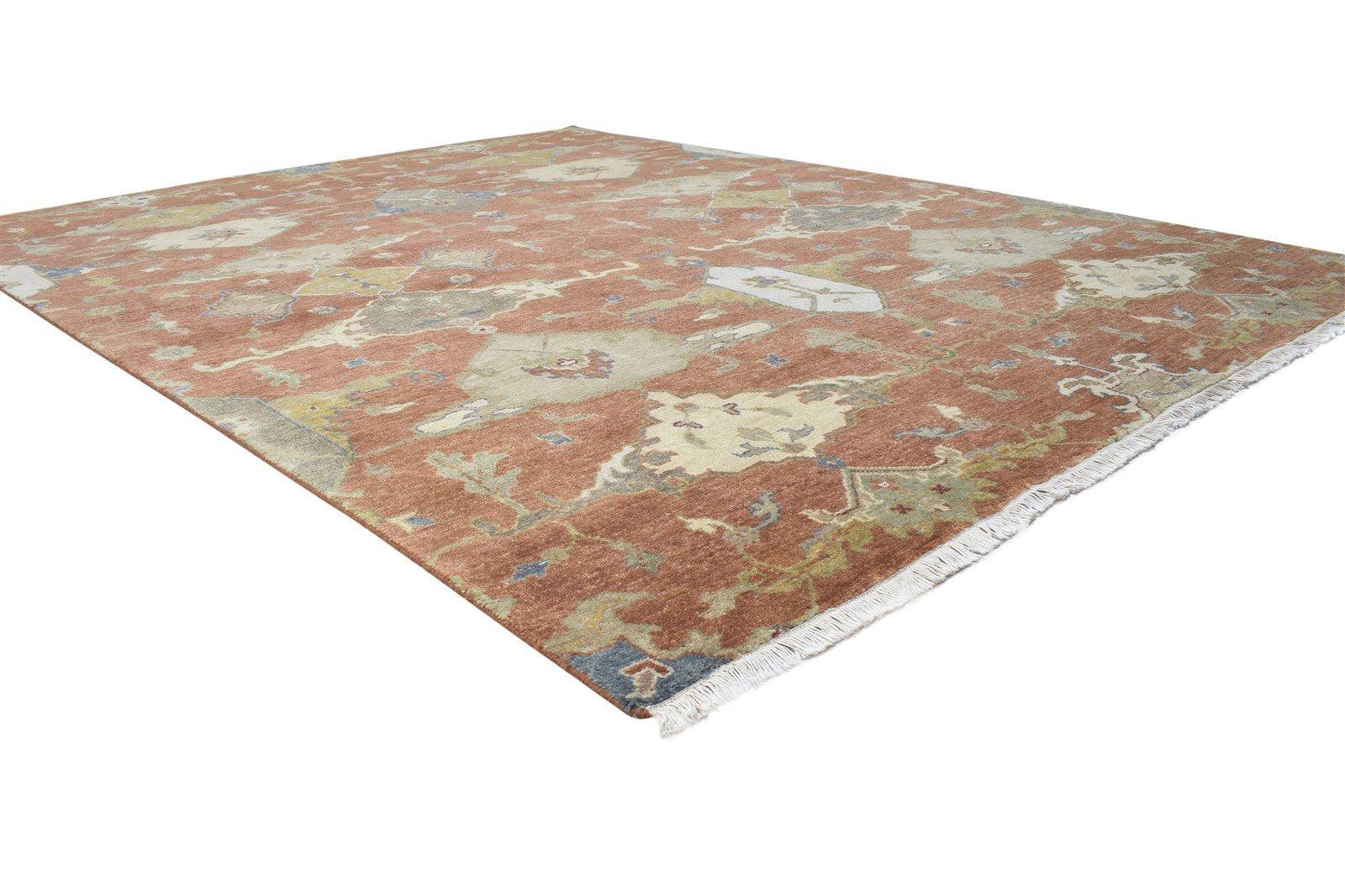 Rust Wool Rug 8' X 9' Persian Hand Knotted Serapi Oriental Large Carpet 7864498094229