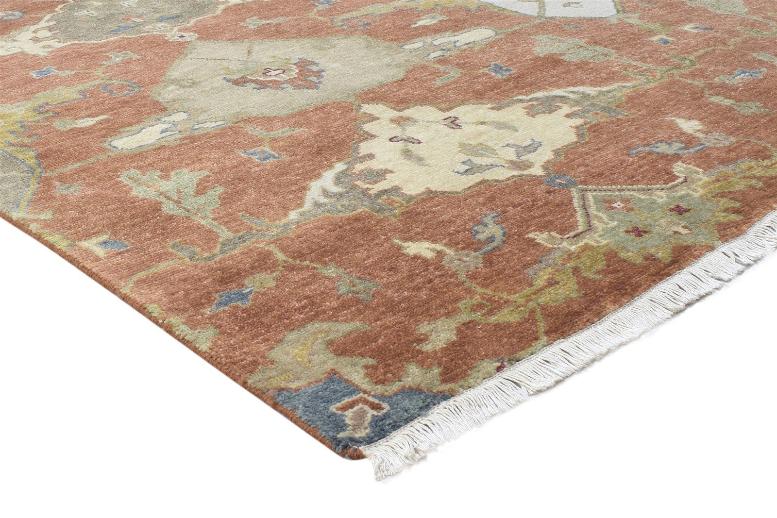 Rust Wool Rug 8' X 9' Persian Hand Knotted Serapi Oriental Large Carpet 7864498094229