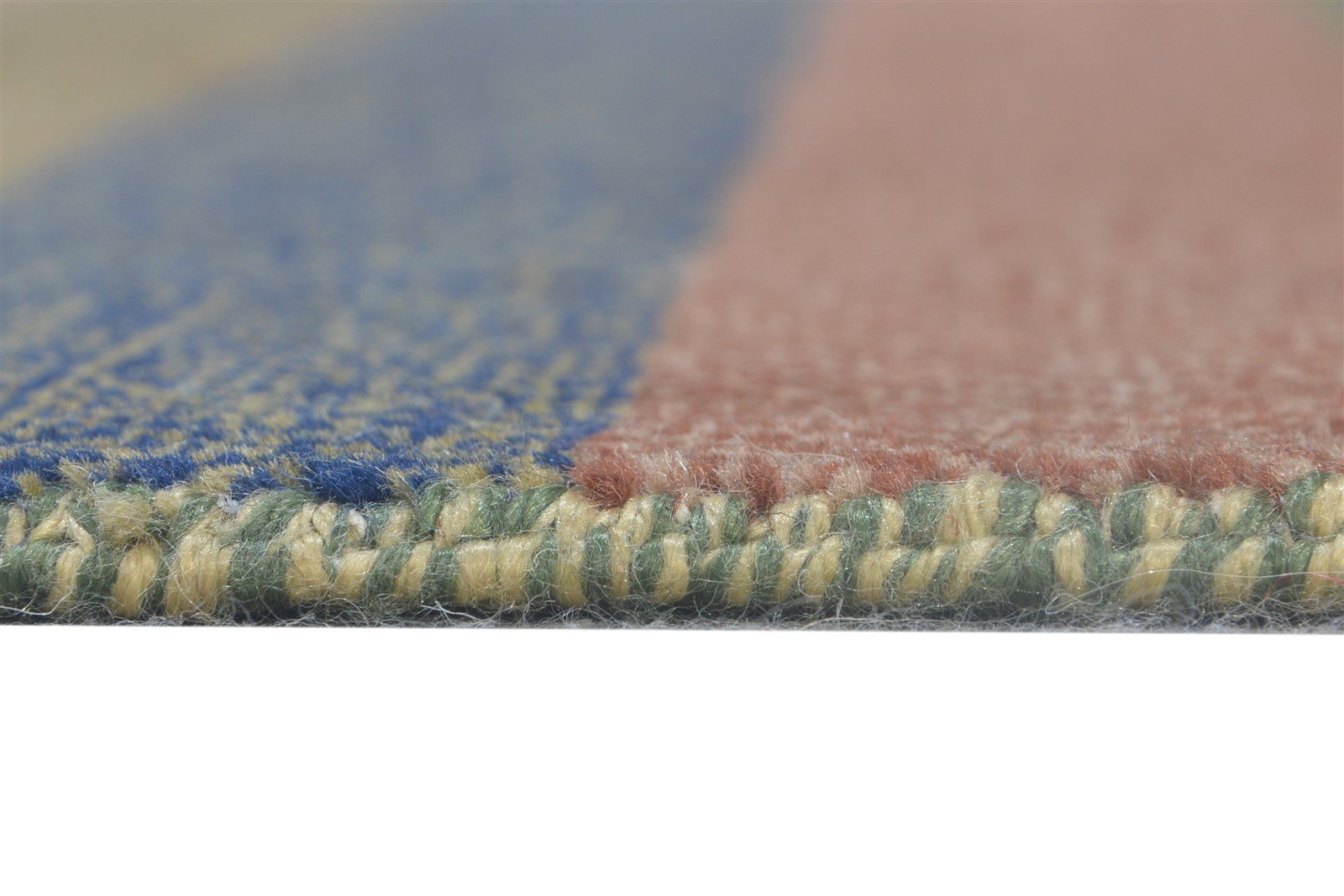 Josee Rust Wool Rug 9' X 12' Modern Hand Knotted Scandinavian Striped 7864620712085