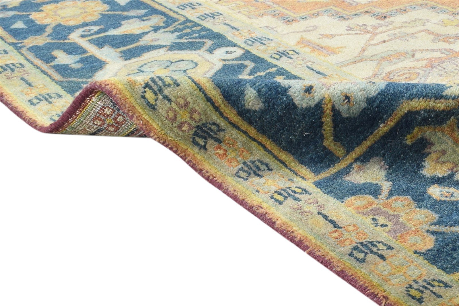 Rust Wool Rug 9X12 Persian Hand Knotted Heriz-Indian Oriental Extra Large Carpet 7865010454677