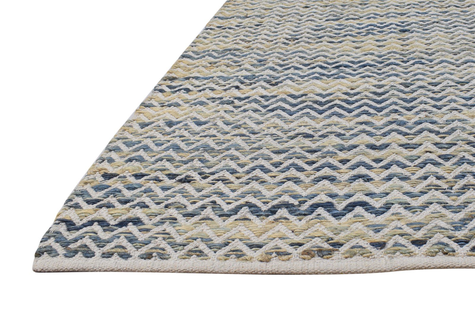 Saba Beige Wool Rug 5' X 8' Modern Dhurrie Scandinavian Chevron   7865049088149