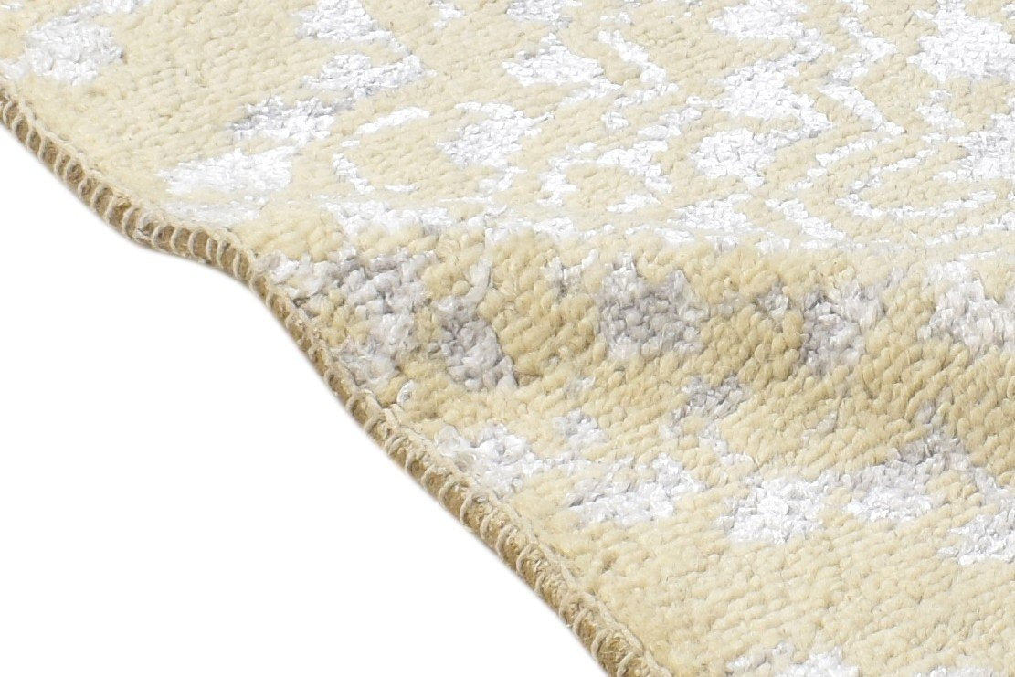 Sage Wool / Silk Rug 2' X 2' Modern Hand Knotted Moroccan Trellis Small Carpet 7864129093781