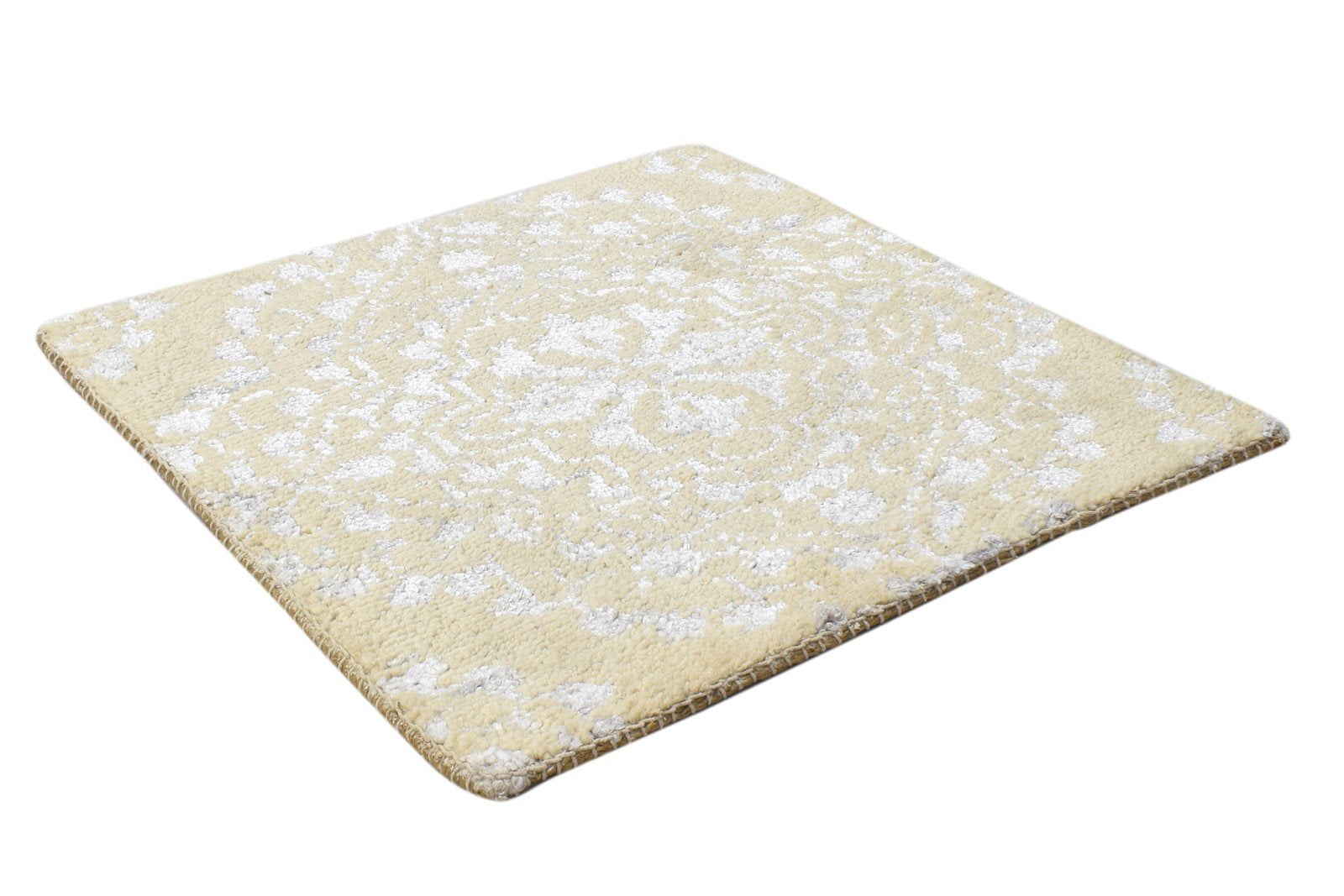 Sage Wool / Silk Rug 2' X 2' Modern Hand Knotted Moroccan Trellis Small Carpet 7864129093781