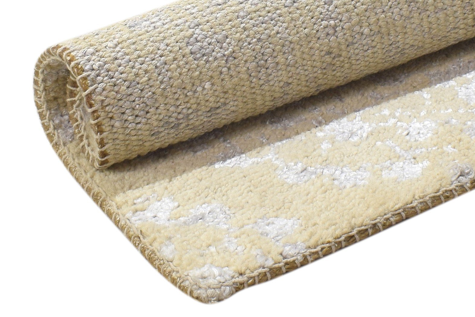 Sage Wool / Silk Rug 2' X 2' Modern Hand Knotted Moroccan Trellis Small Carpet 7864129093781
