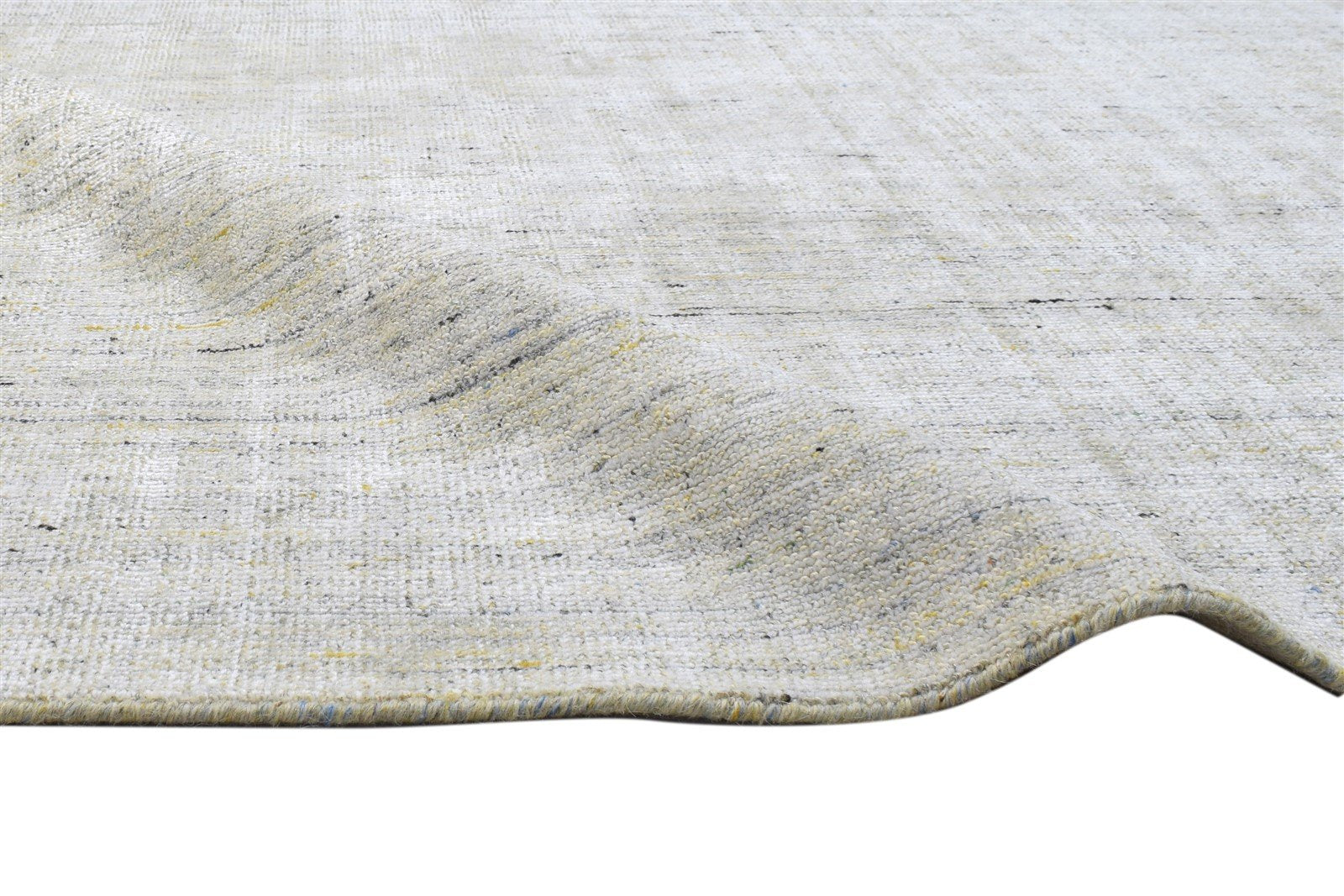 Sage Wool / Silk Rug 5X7 Modern Handloom Scandinavian Solid Room Size Carpet 7864152522901