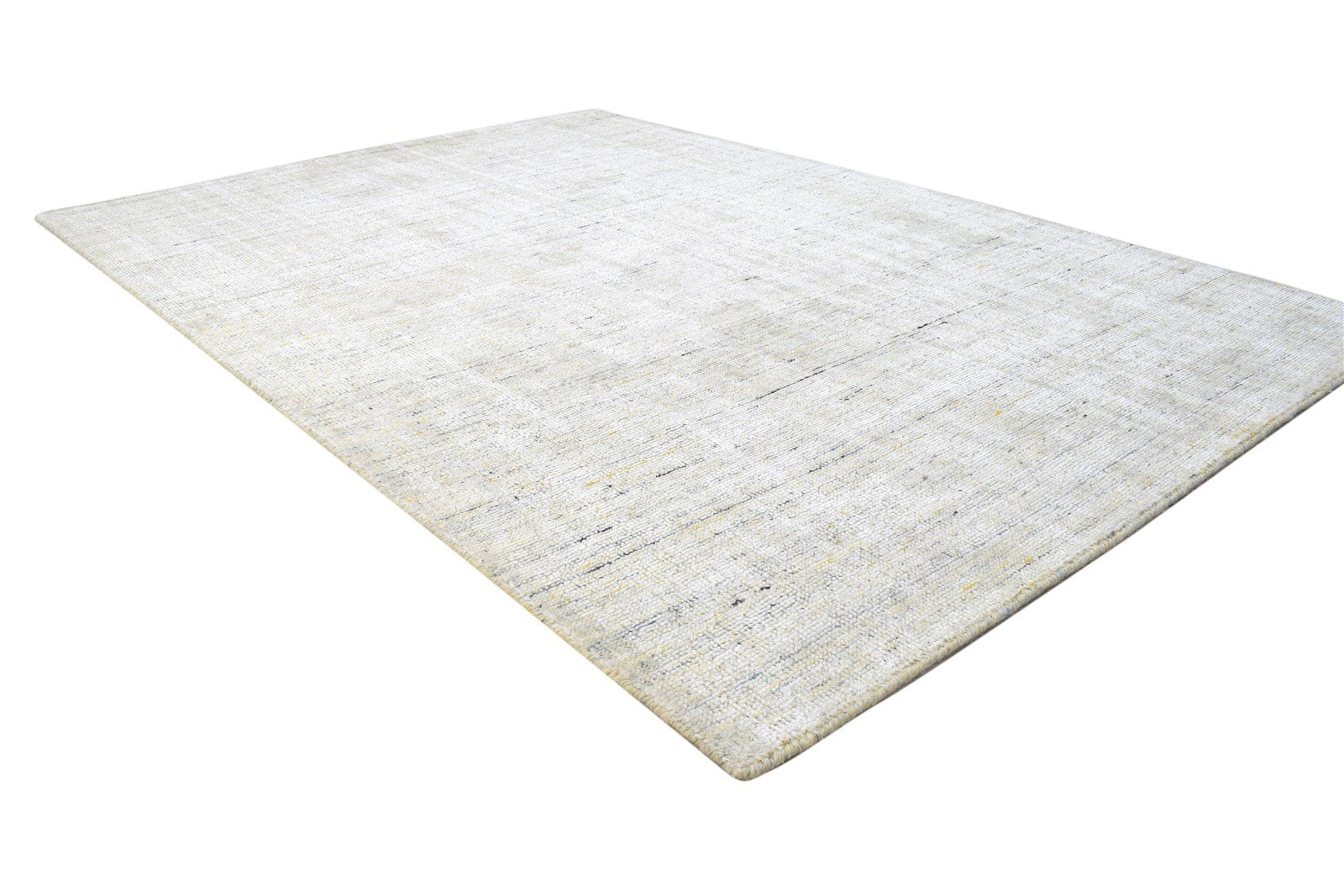Sage Wool / Silk Rug 5X7 Modern Handloom Scandinavian Solid Room Size Carpet 7864152522901