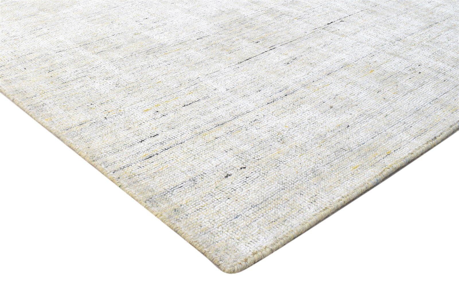 Sage Wool / Silk Rug 5X7 Modern Handloom Scandinavian Solid Room Size Carpet 7864152522901