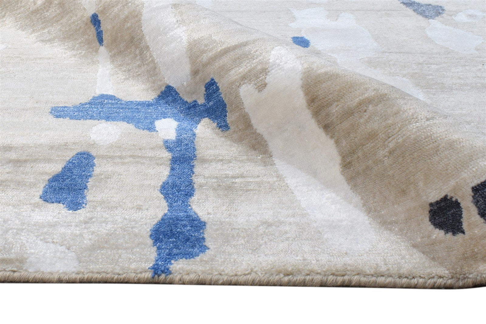 Sage Wool / Silk Rug 9X12 Modern Hand Woven French Abstract Extra Large Carpet 7864810176661