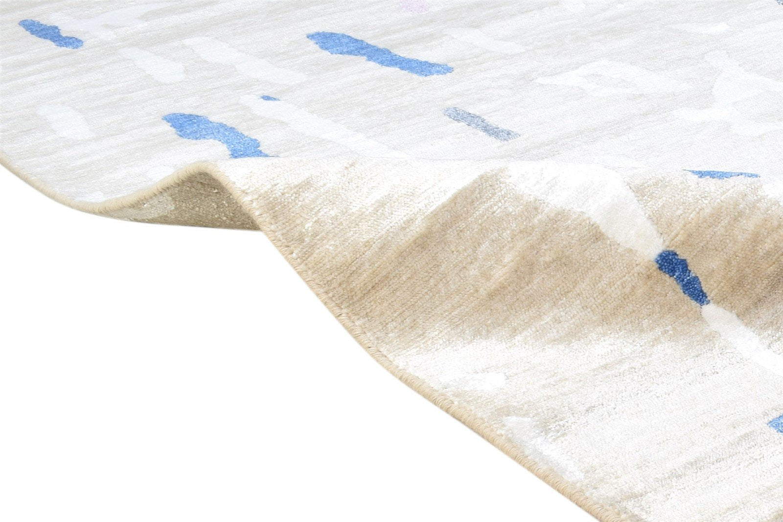 Sage Wool / Silk Rug 9X12 Modern Hand Woven French Abstract Extra Large Carpet 7864810176661