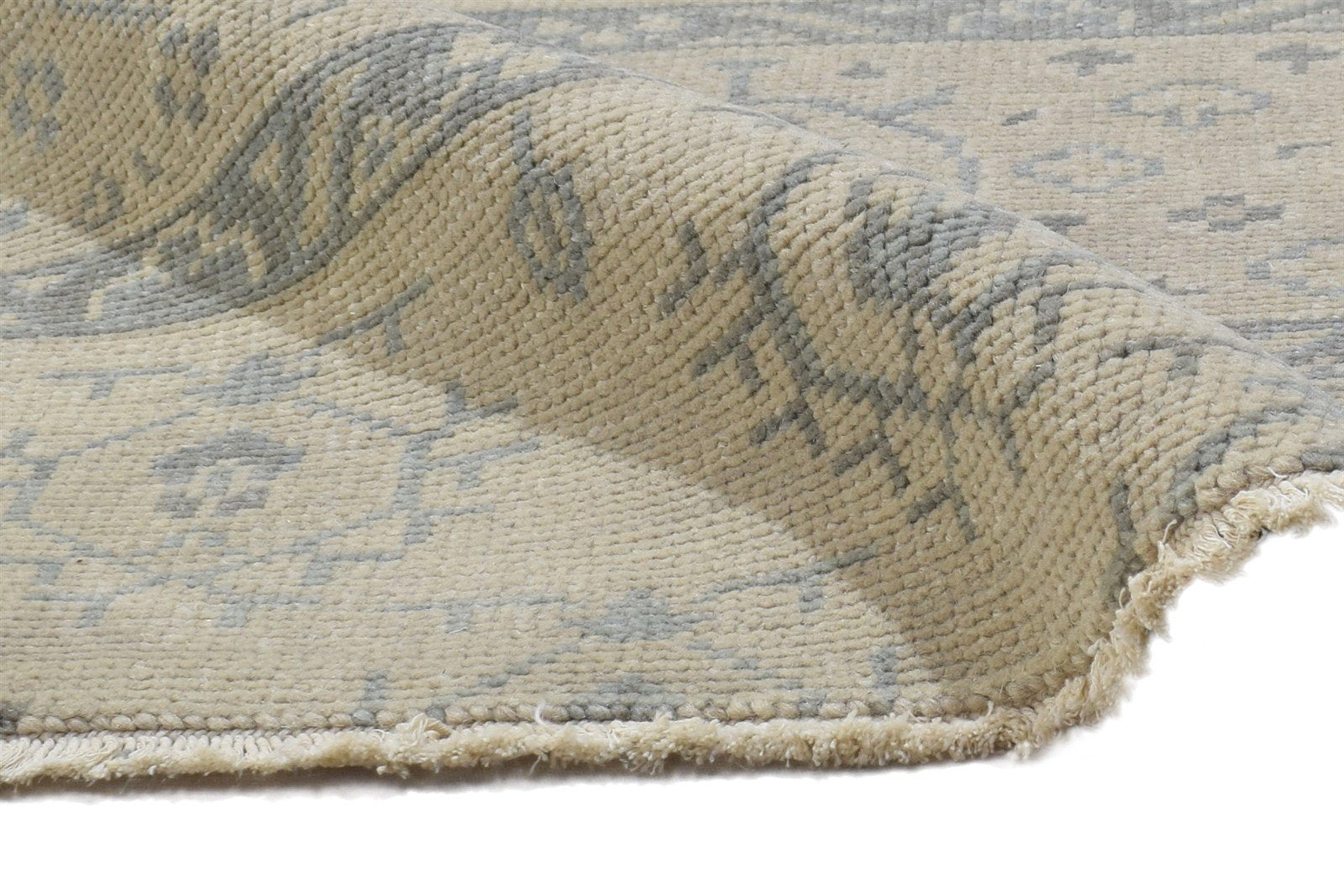Sand Wool Rug 2' X 2' Persian Hand Knotted Bokhara Oriental Small Carpet 7864849170581